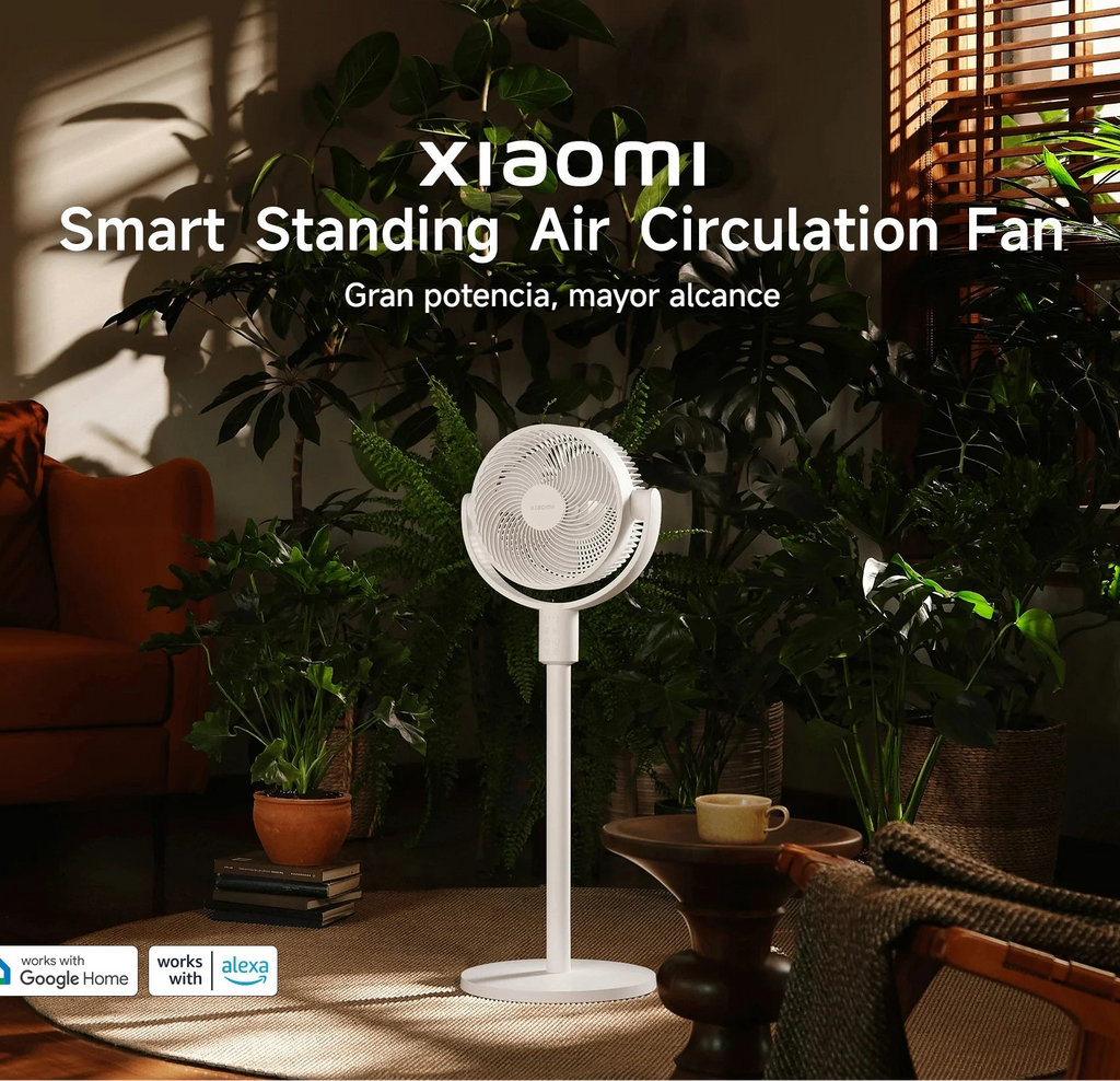 Entrega desde España: 1-3 días. Oficial | Ventilador de circulación de aire inteligente Xiaomi Circulación por toda la habitación en 2 Mi Ventilador de mesa o de pie 2 en 1 Asequible y de bajo consumo